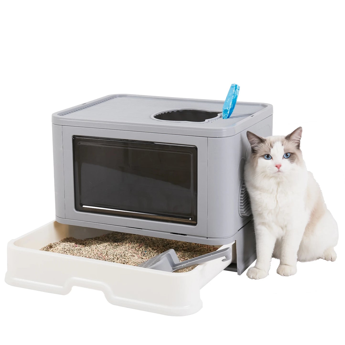 Mess-Free Cat Care – Foldable Litter Box