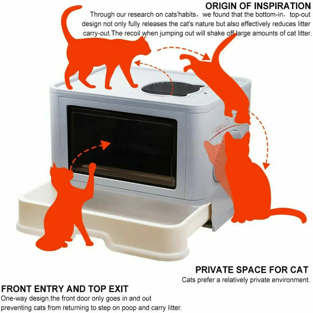 Mess-Free Cat Care – Foldable Litter Box