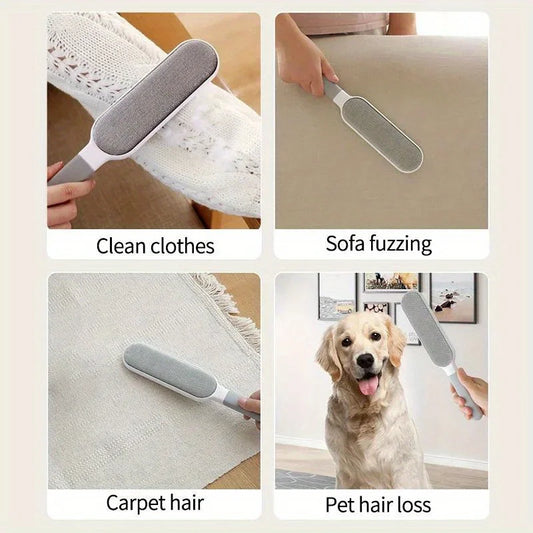 Bye-Bye Pet Hair! Double-Sided Lint Brush
