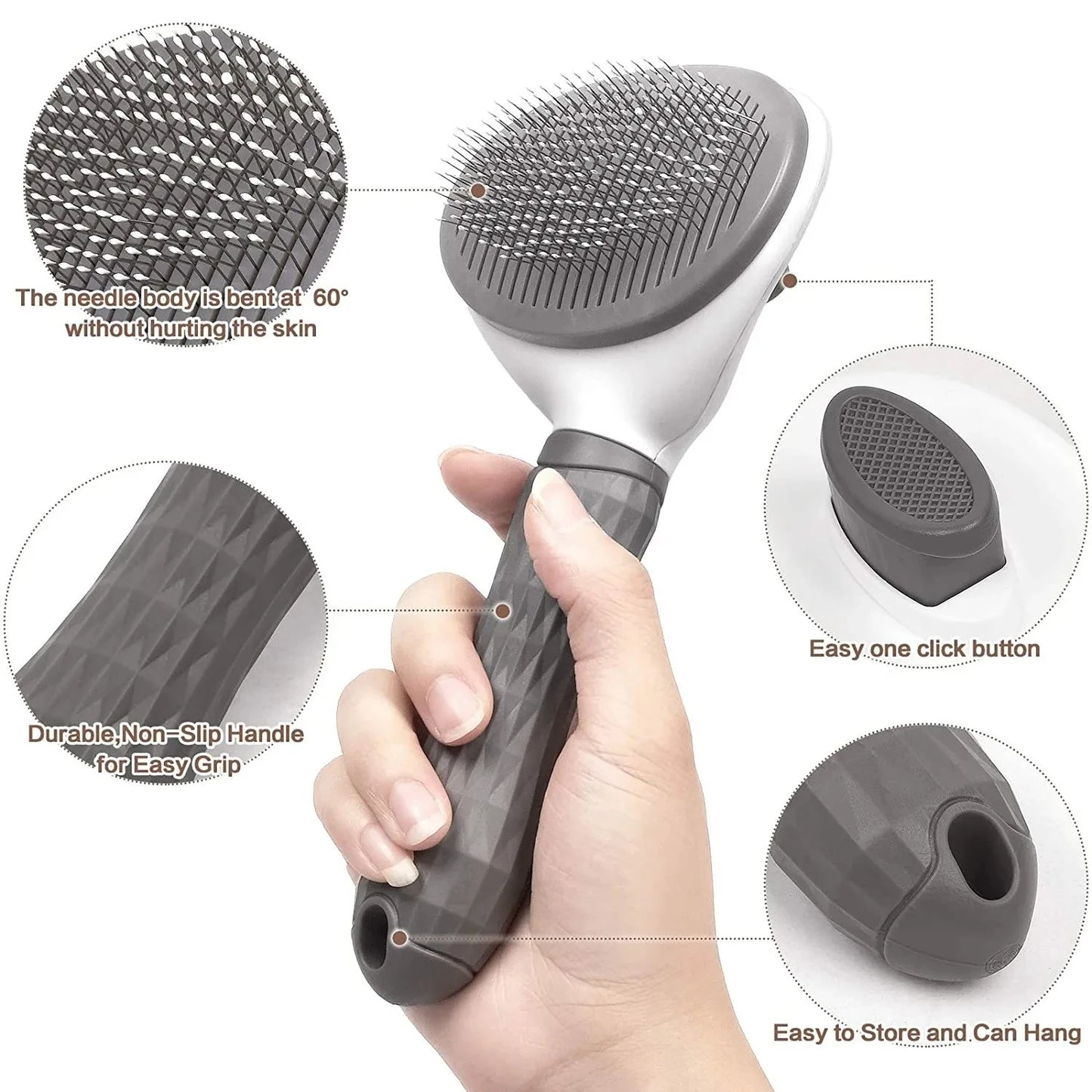 Self-Cleaning Pet Grooming Brush – Easy, Fast & Mess-Free