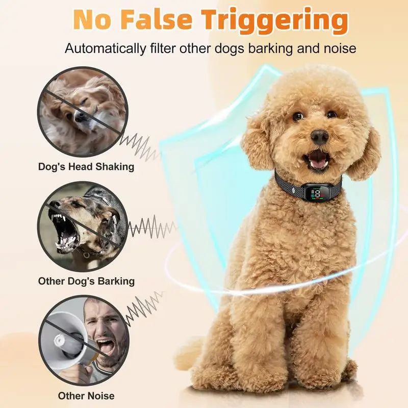 Smart Anti-Bark Dog Collar – Rechargeable & Adjustable Vibration for Calm Dogs