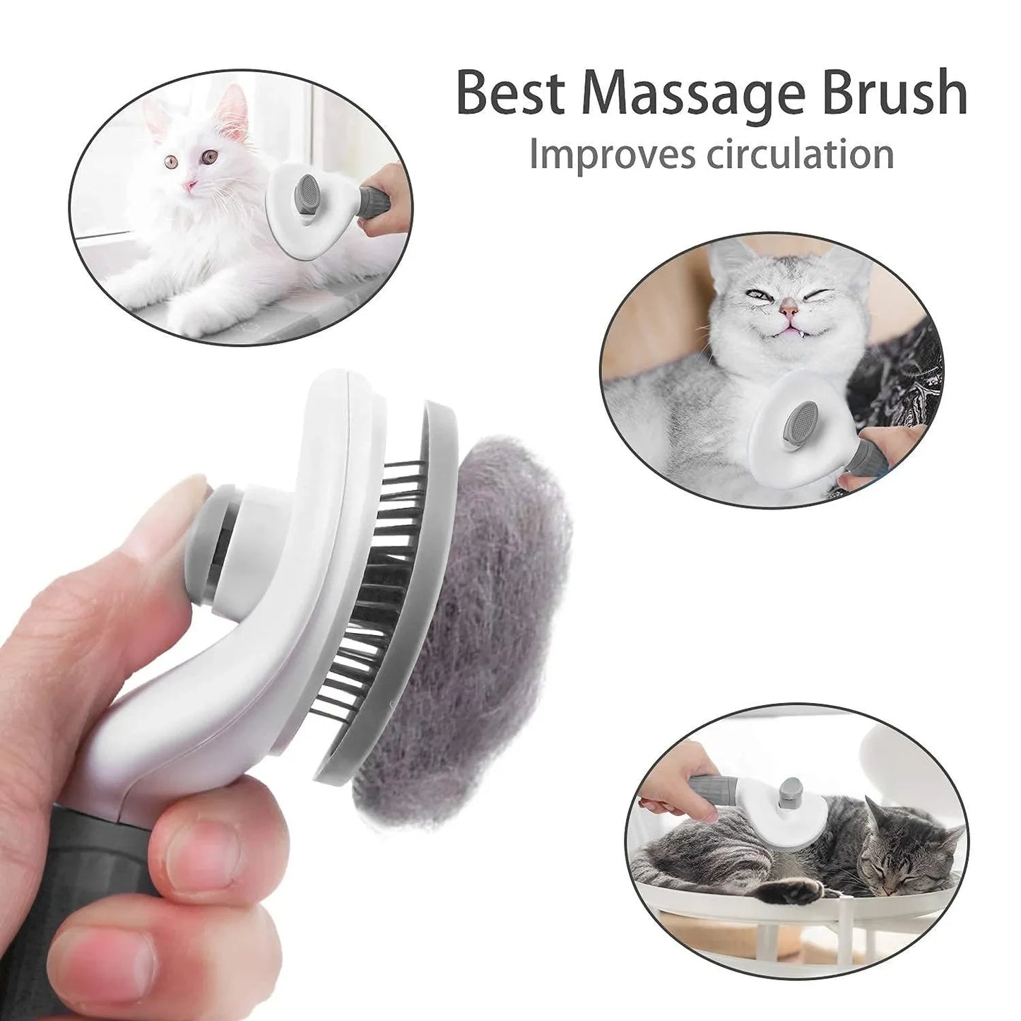Self-Cleaning Pet Grooming Brush – Easy, Fast & Mess-Free