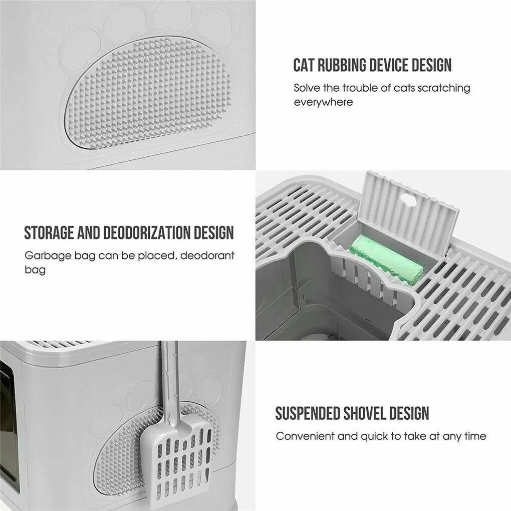 Mess-Free Cat Care – Foldable Litter Box