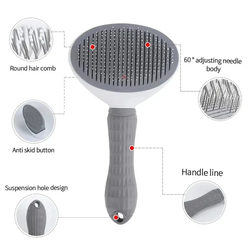 Self-Cleaning Pet Grooming Brush – Easy, Fast & Mess-Free